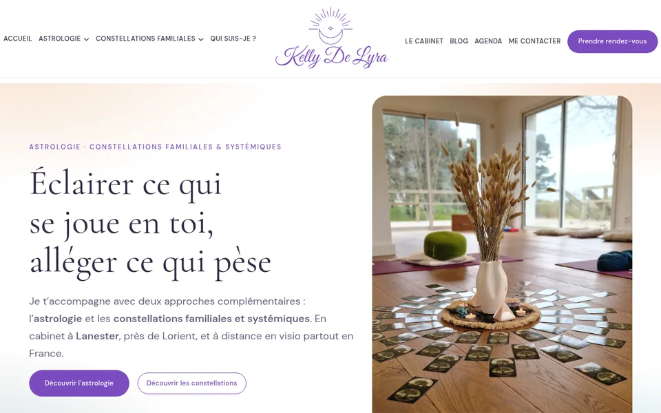 Page d'accueil du site Kelly De Lyra