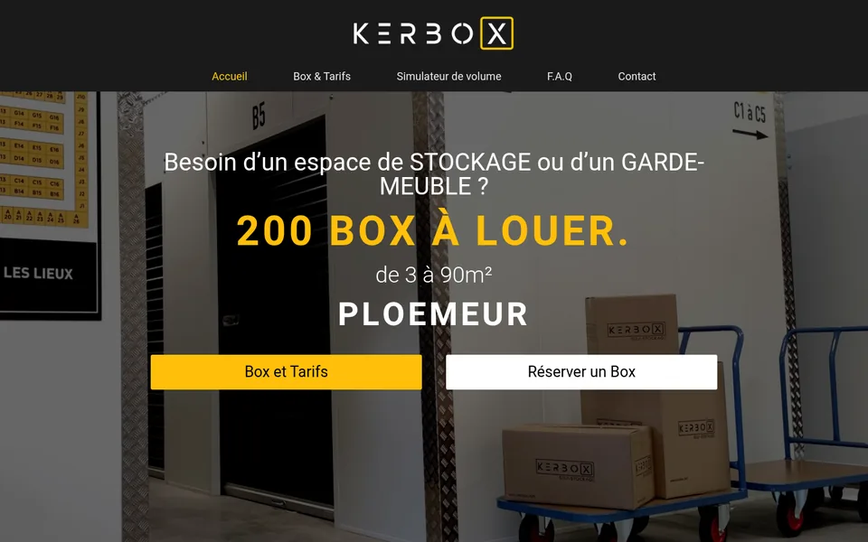 Page d'accueil du site Kerbox