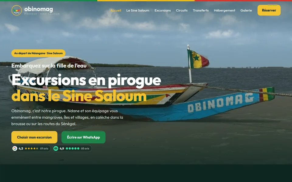 Page d'accueil du site Obinomag
