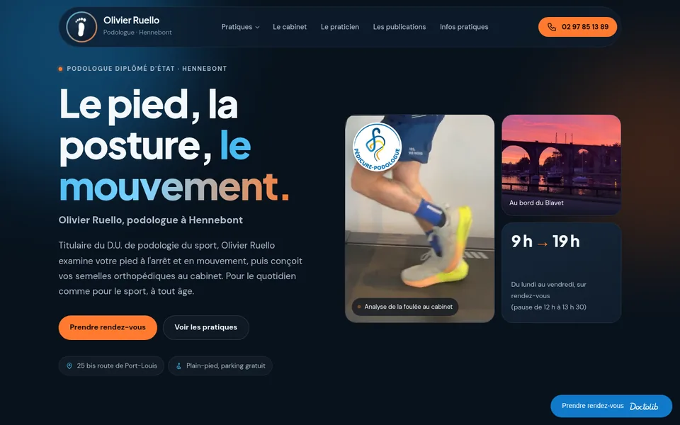 Page d'accueil du site Olivier Ruello